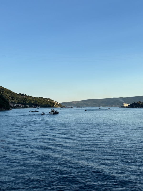 Quiet afternoon on the bay in Đurići, Montenegro