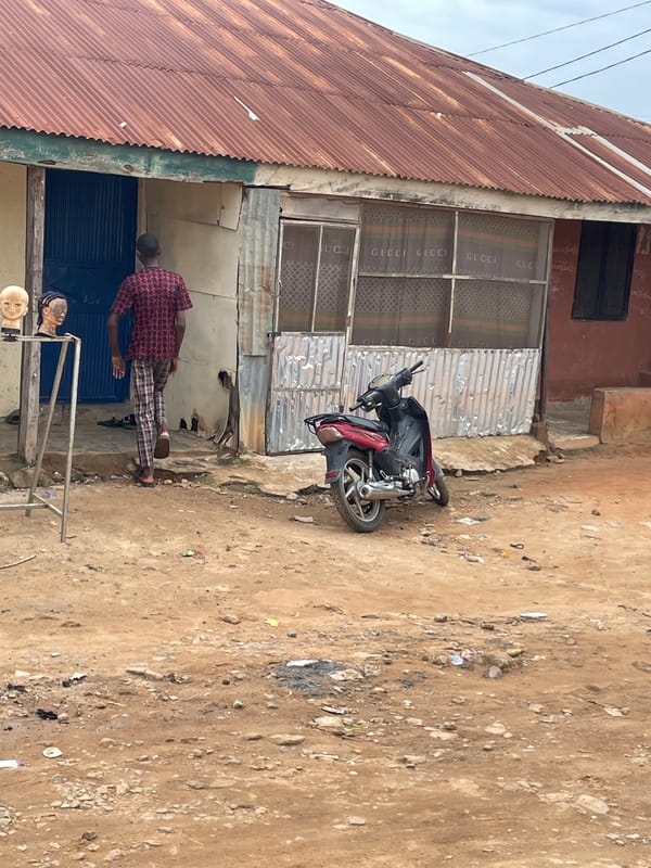 Street scenes and parked vehicles in Keffi, Nigeria