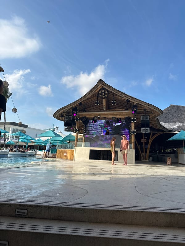 Morning pool party draws crowds at North Kuta beach club