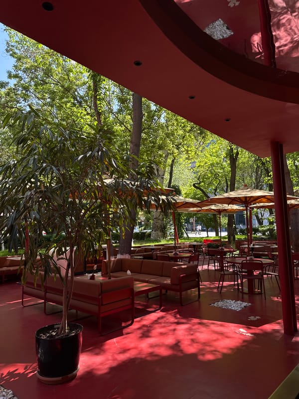 Morning cafe scene documented in Yerevan, Armenia