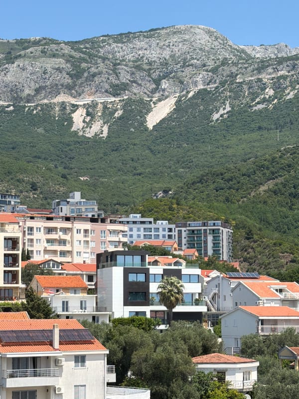 Daily life documented across Montenegro's Budva coast over morning hours