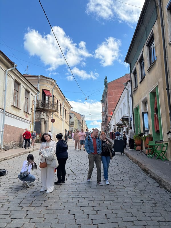 Exploring Vyborg Castle from multiple angles on sunny afternoon