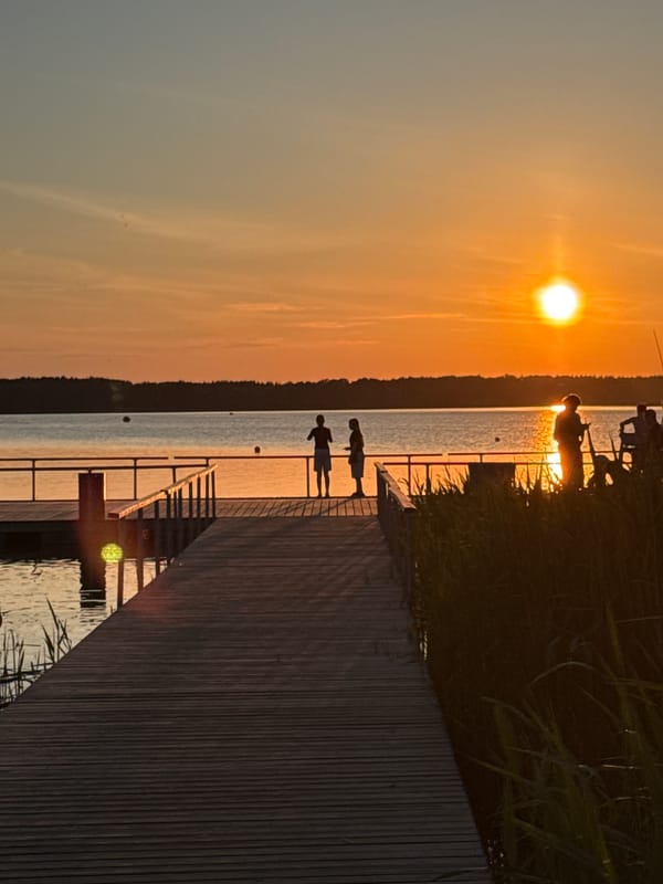 Sunset observed over water near Tallinn, Estonia