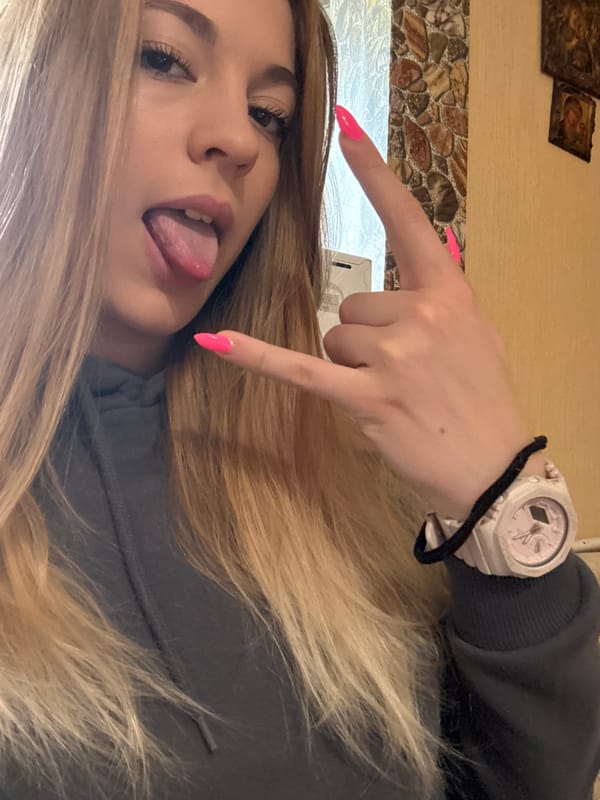 Woman takes multiple selfies in Sofia apartment Thursday morning