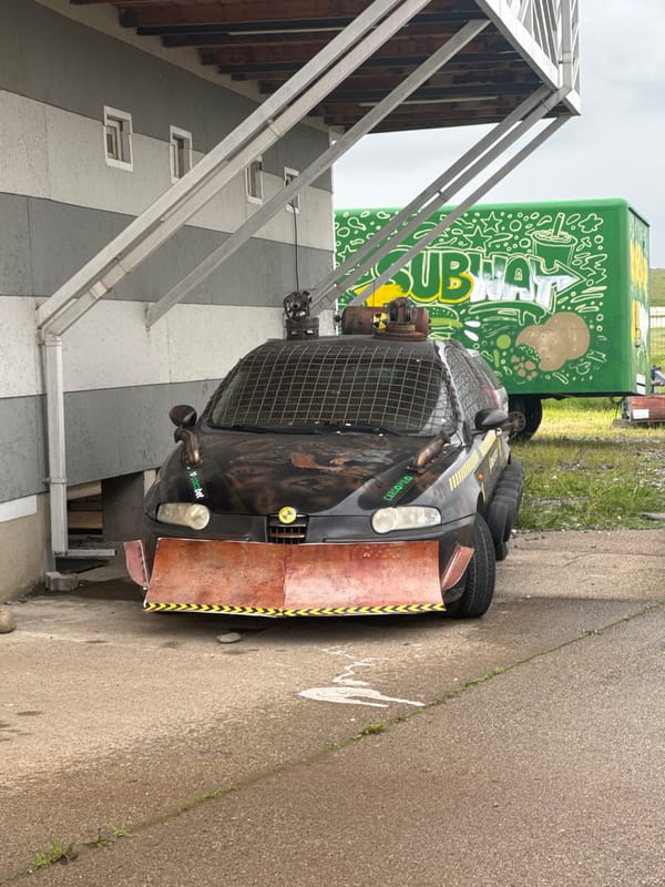 Modified post-apocalyptic style car spotted in Rustavi, Georgia