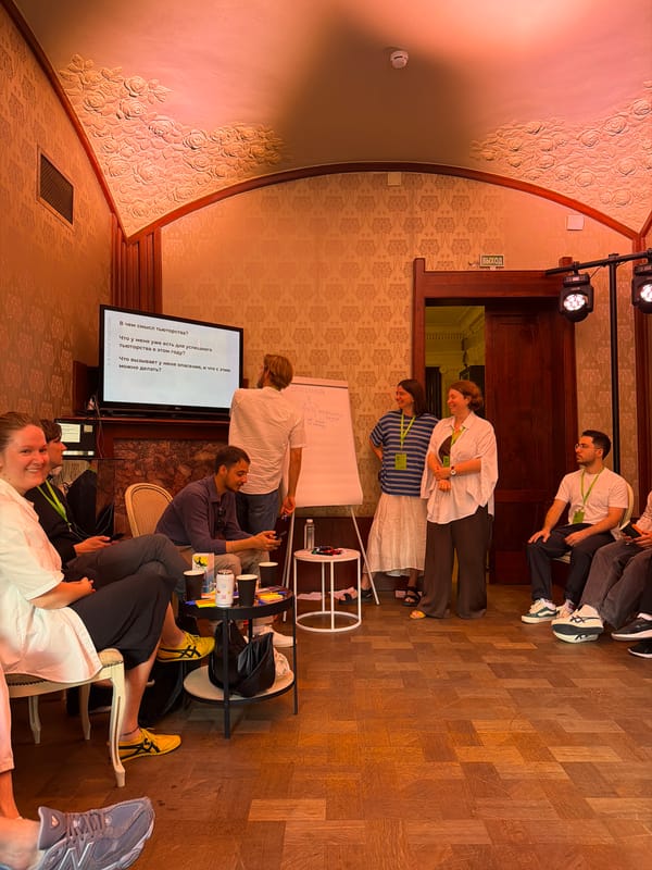 Indoor seminar and classic streetscapes in central Moscow