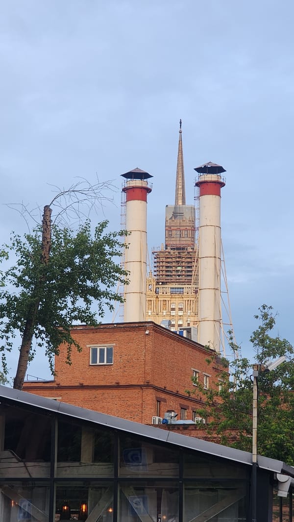 Smoke plume observed over Moscow construction site area