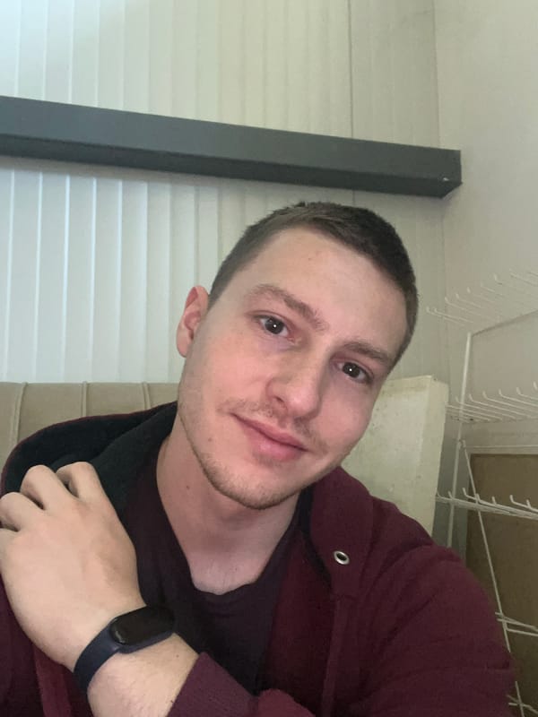 Man takes selfie in Burgas, Bulgaria