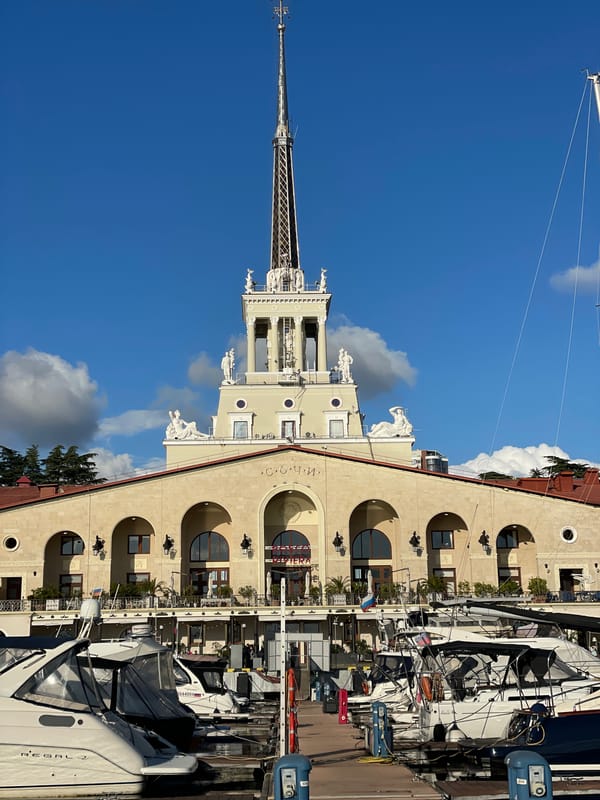 Man with bag observed at Sochi waterfront dock