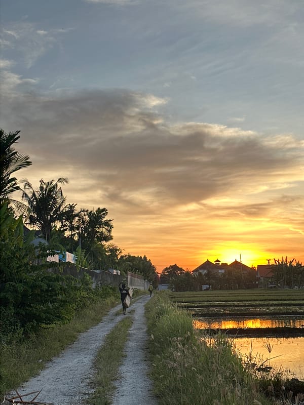 Morning snapshots of rural life in North Kuta, Indonesia