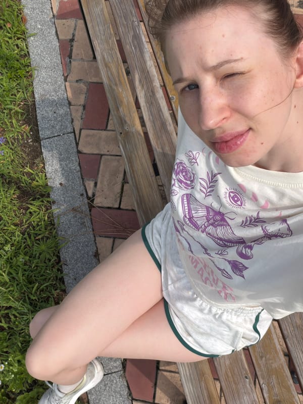 Chilling by a wildflower riverbank in Dongducheon-si