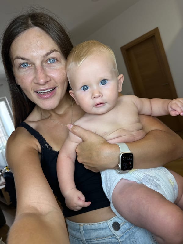 Cozy indoor moment with a baby in Donji Pobori