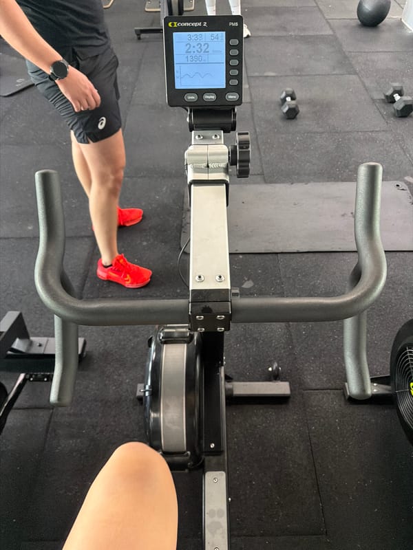 Rowing workout session captured in Sofia fitness facility