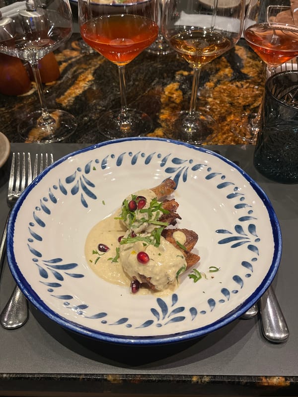 Multi-course meal documented at Riga restaurant Friday evening