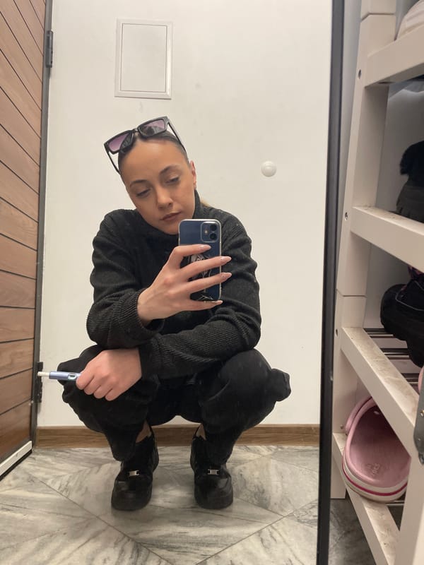 Person takes mirror selfie indoors in Sofia