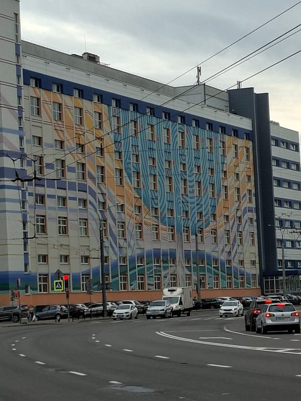 Person documents street scenes and takes selfie in Brest, Belarus