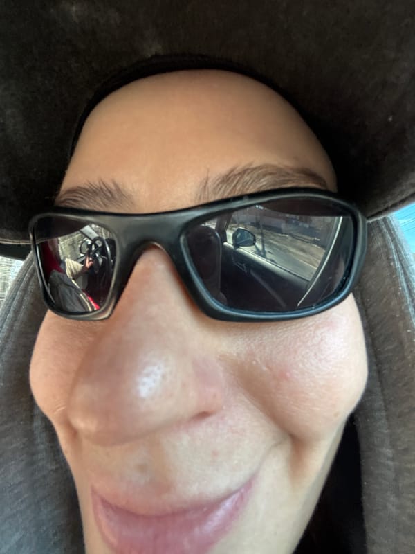 Person Takes Selfie in Vehicle in Krasnoyarsk