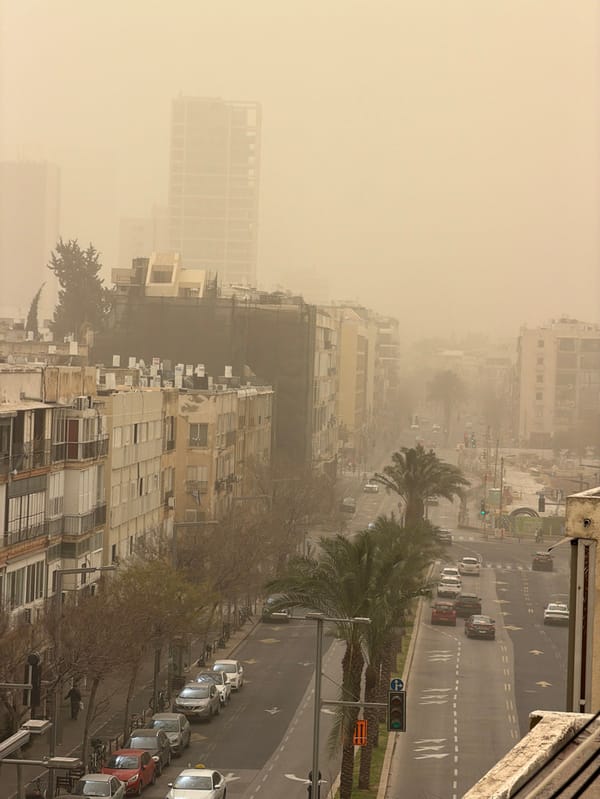 Dust storm blankets Tel Aviv with heavy haze