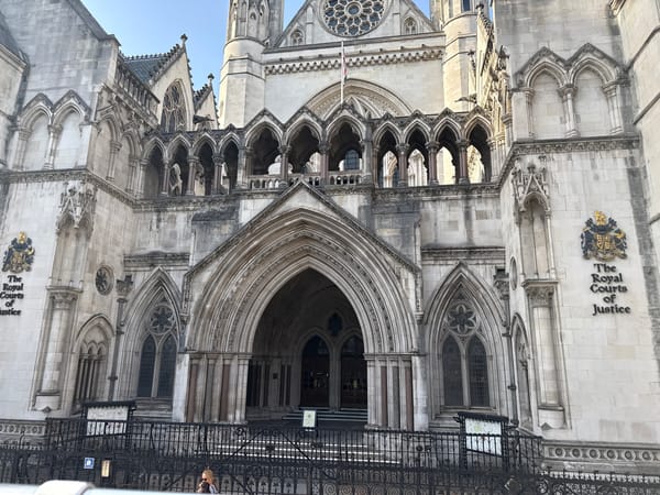 Royal Courts of Justice building documented in London