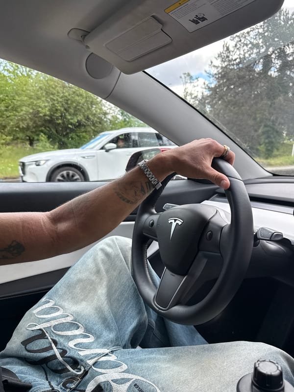 Tesla interior view captured in North Vancouver