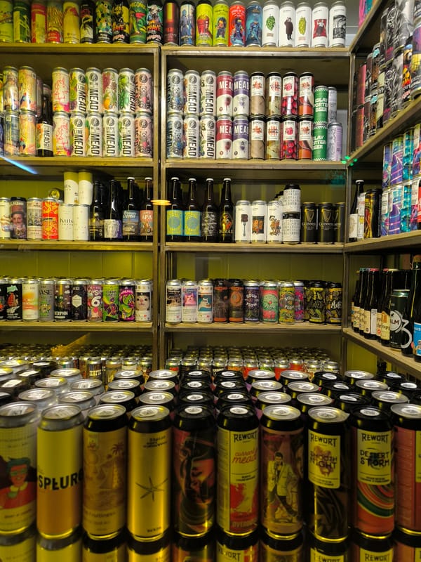 Bar shelves, chalk art, and a mural in Rostov-on-Don