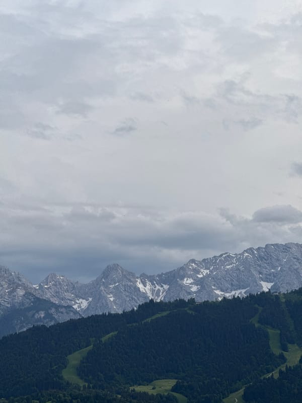 Afternoon life documented in Garmisch-Partenkirchen amid Alpine scenery