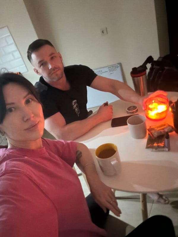 Couple Takes Indoor Selfie at Table in Perm