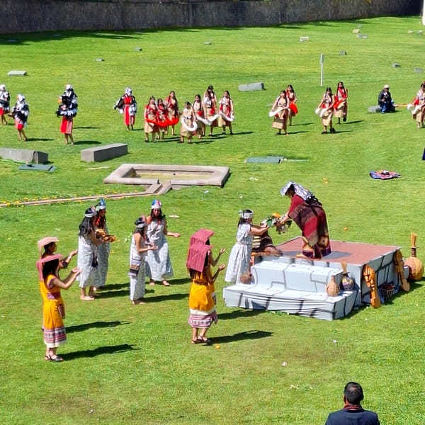 Traditional ceremonial dance performance held in Cuzco, Peru