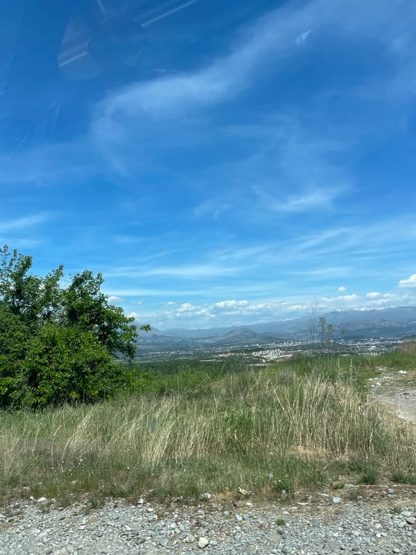 Clear skies photographed over Montenegro landscape