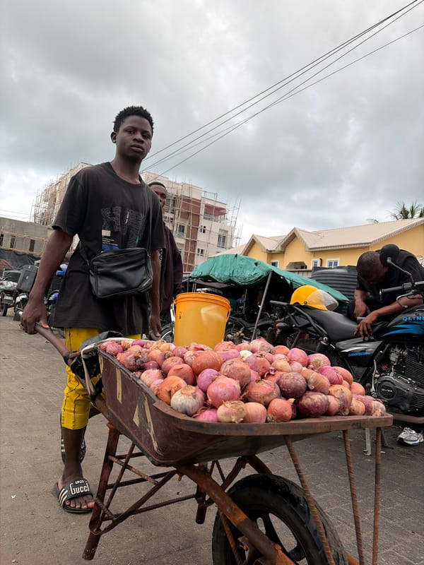 Morning street life documented in Igboefon, Nigeria