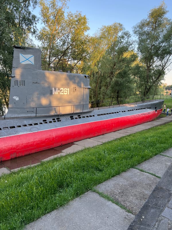Visitor documents Soviet military memorial park in Krasnodar, Russia
