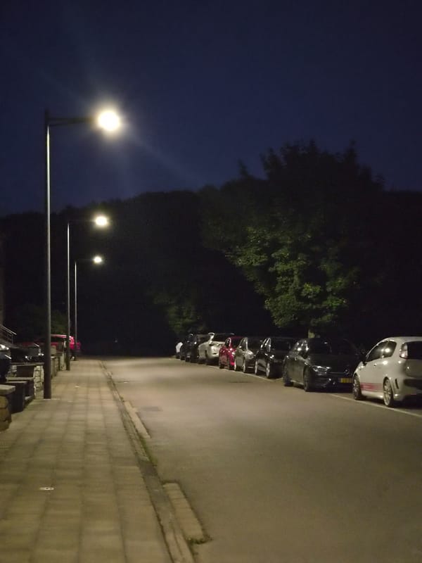 Night scenes on the outskirts of Differdange, Luxembourg