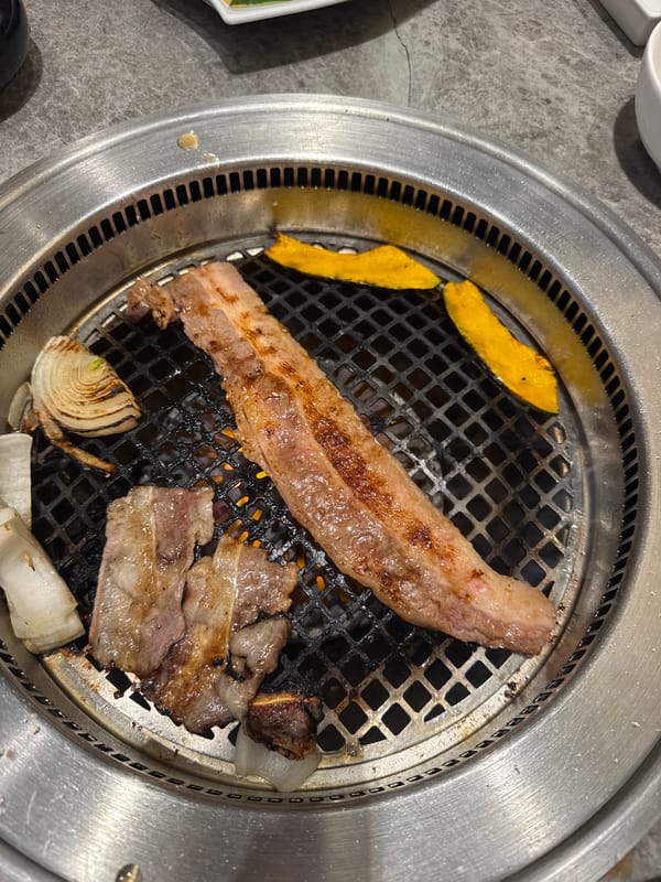 Japanese barbecue lunch documented in Kuta Selatan restaurant