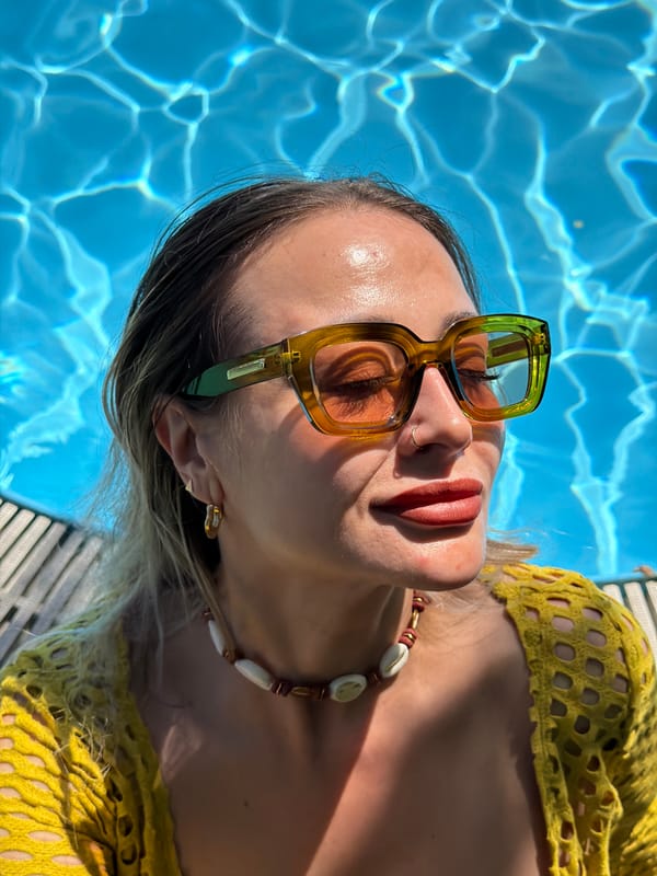 Woman enjoys morning pool time in Krasnoyarsk