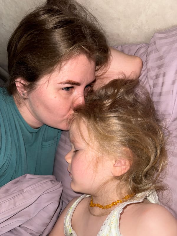 Morning domestic moments captured in Russian household