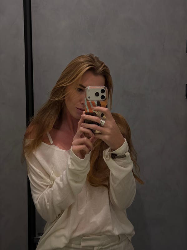Woman documents morning selfies and coffee in Bishkek