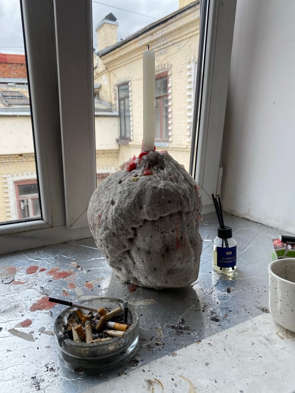 Interior scenes documented in Moscow apartment or studio space