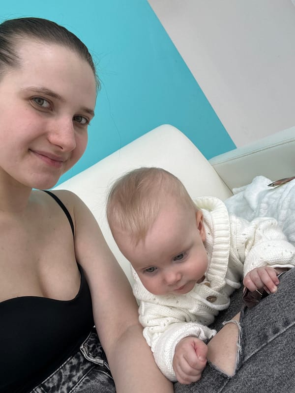 Mother and baby's afternoon wellness visit in Moscow