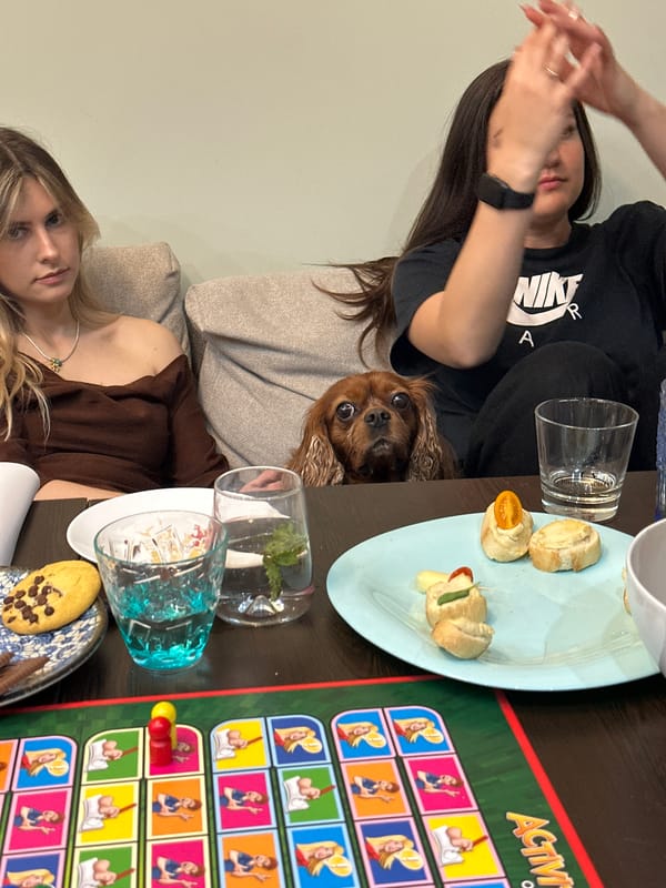 Friends enjoy game night with snacks in Sofia