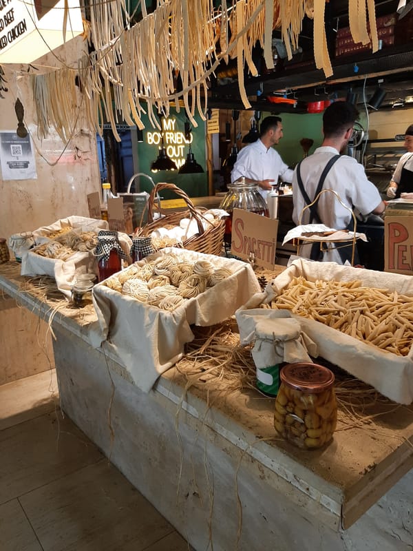 Inside a charming pasta and wine spot in Alanya