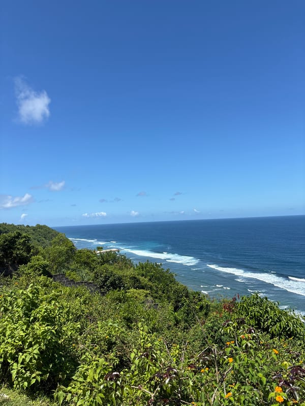 Morning coastal and temple views documented in Kuta Selatan