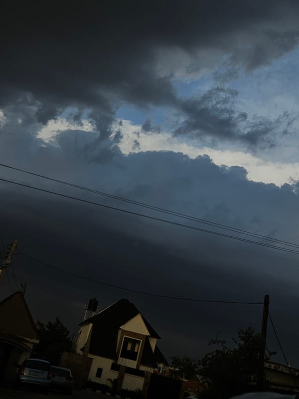 Storm clouds gather over Nigerian neighborhood as witness documents scenes