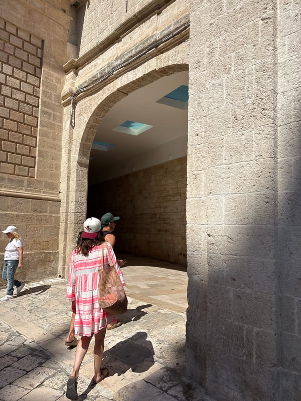 Inside and outside a grand historic cathedral