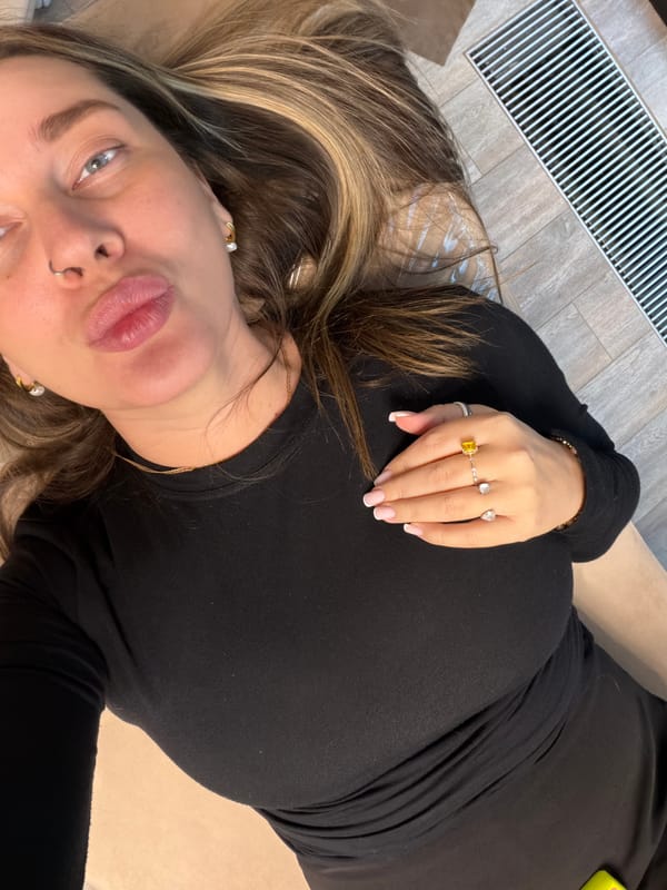 Woman photographed in casual indoor portrait session