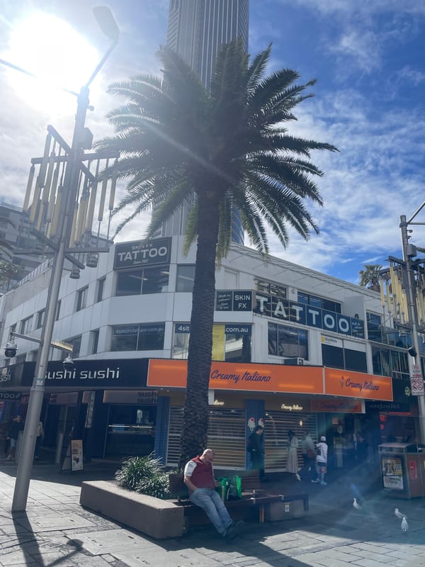 Late-night tour of Surfers Paradise's strip, food, and beach