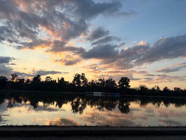 Sunset stroll along Plovdiv's rowing canal