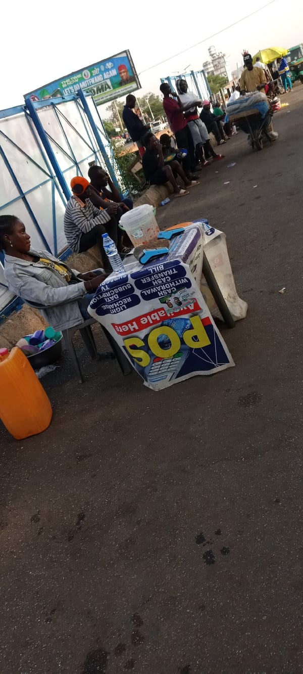 Street vendors conduct afternoon business in Jos, Nigeria