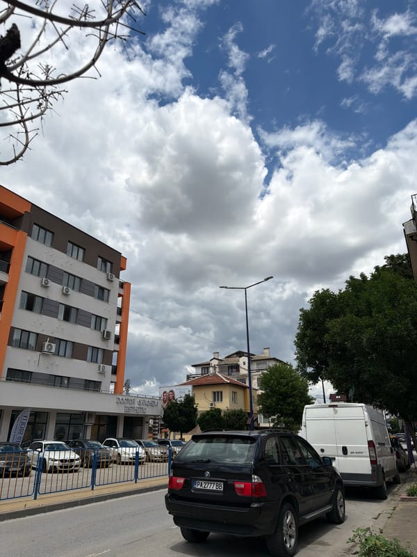 Everyday street scenes documented in Pazardzhik, Bulgaria