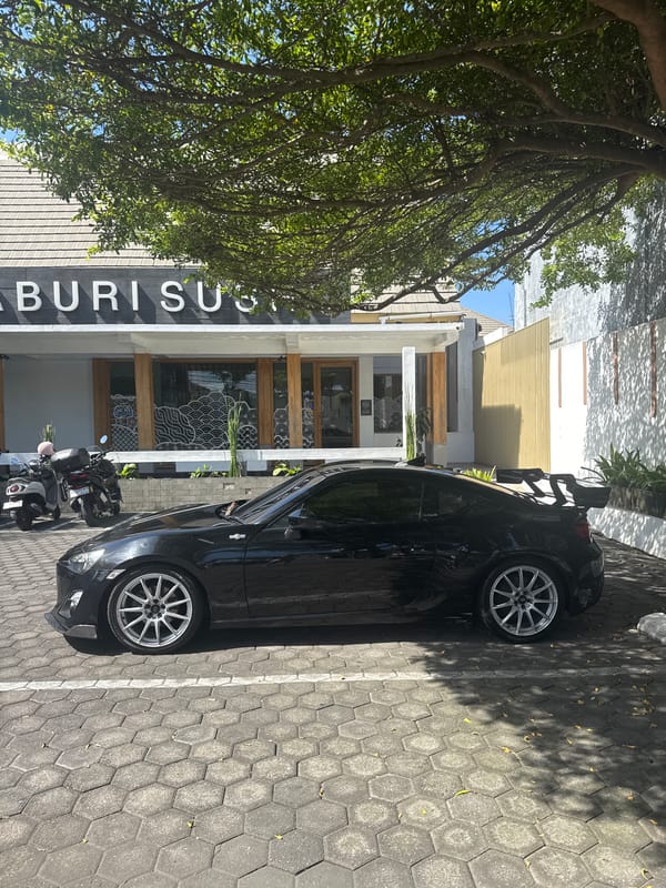 Morning scenes around sushi restaurant in Kuta, Indonesia