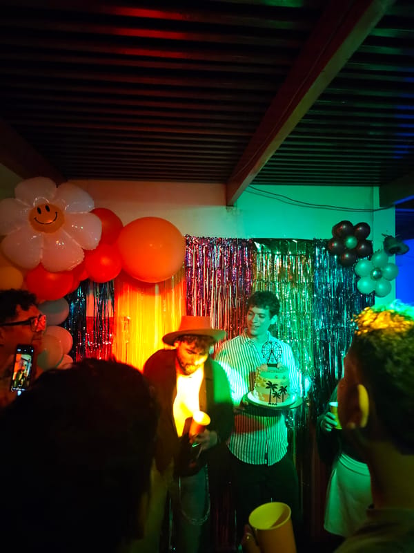 Early morning birthday party celebrated in Santiago de Surco
